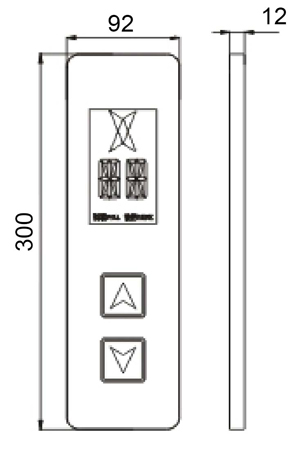 Hairline Material LCD Elevator Cop Panel 300 X 92 X 12mm For Passenger Elevator
