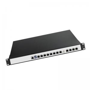 China 1U chassis12 Gigabit LAN  H170 firewall PC appliance soft router support 9th I3 I5 I7 wholesale