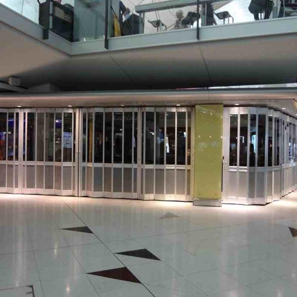 Manual Side Folding Shutter Doors , Storefront Security Closures
