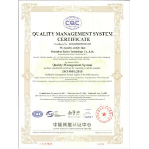 Shenzhen Ruiyu(Fuyun) Technology Co., Ltd. Certifications