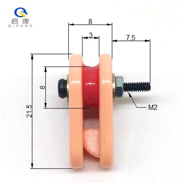 Anti Line Caged Ceramic Pulley Wire Guide Rollers Wheels For Coil Winding Machine