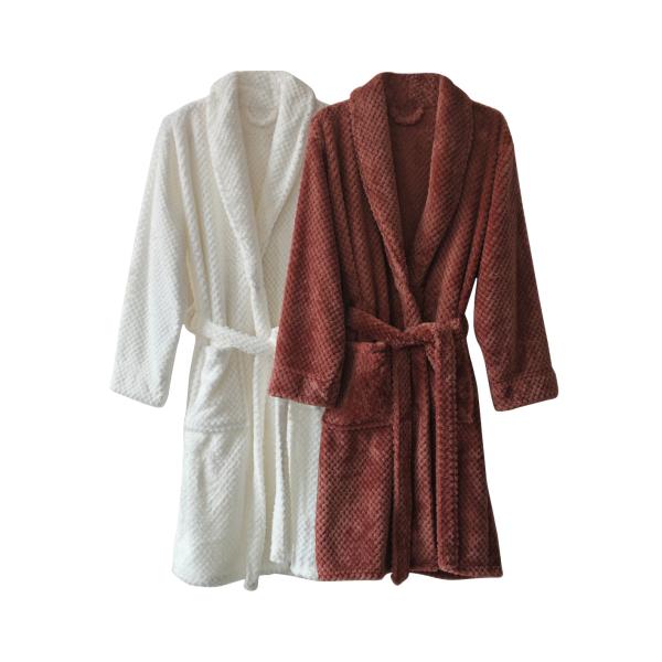 Plush Soft Robe Fluffy Warm Fleece Sherpa Shaggy Bathrobe For Men And Women