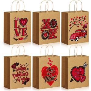 China Custom Logo Valentine's Day Type Love Gift Packaging Shopping Paper Bags for Brands on sale