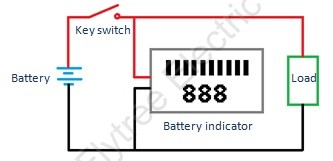 battery gauge dual LED line Digital Battery Discharge Indicator for electric LSV NSV golf carts 12V up to 200V