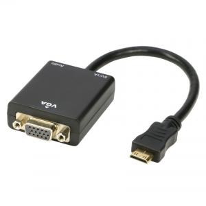 China 1080P Mini HDMI to VGA Video Converter HD Cable Adapter + 3.5mm Audio Output with Micro US wholesale