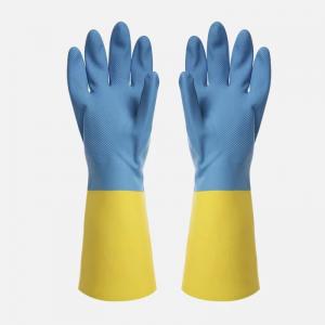China Industrial Bicolor Neoprene Chemical Resistant Gloves Solvent Resistant wholesale