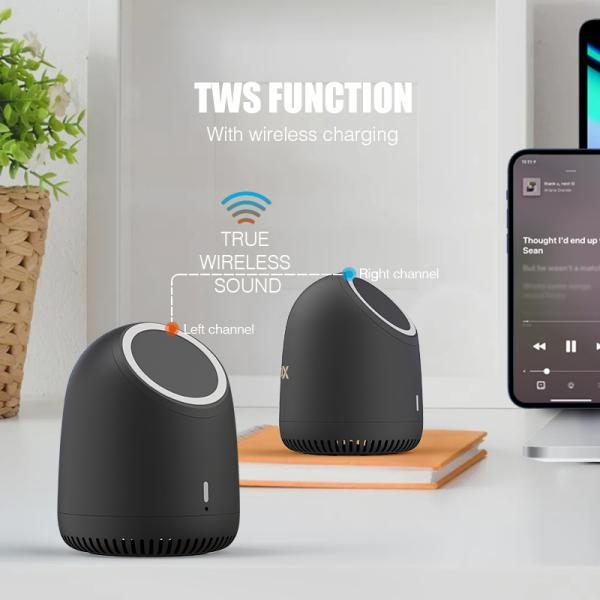 Magnetic Wireless Charger Speaker 15W Portable Mini 90mm×114mm Size