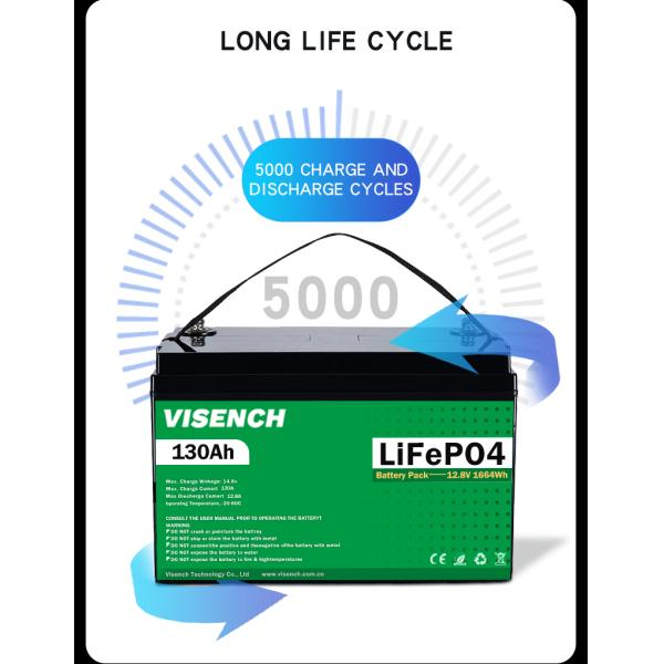 Visench Prismatic 12V 12.8V 40Ah Deep Cycles Rechargeable Solar Energy Storage System Custom LiFePO4 Battery Pack