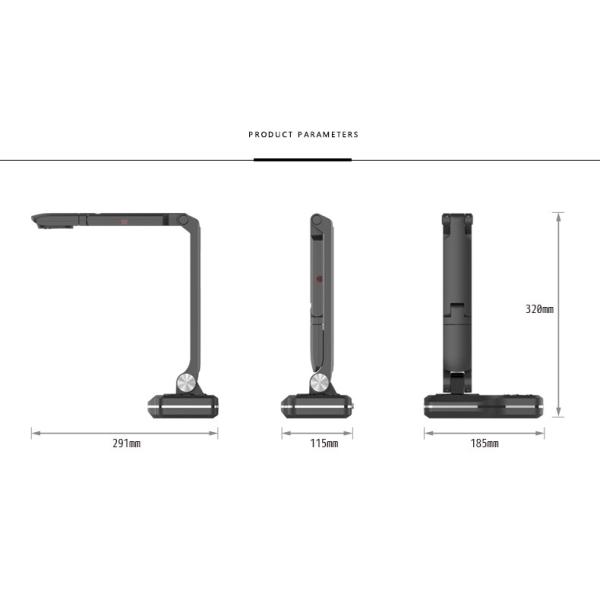 JCVISION 1/4" CMOS Best Portable Book Scanner , 11LED Document Camera Scanner