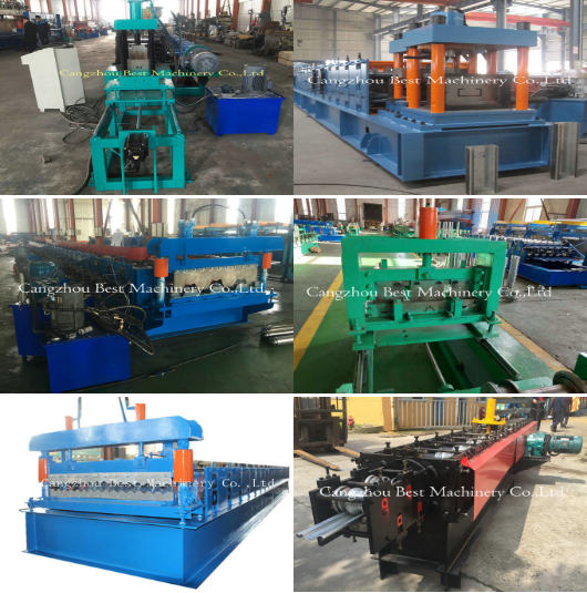 High Efficiency 255mm Ridge Cap Roll Forming Machine With Pressing For Tile