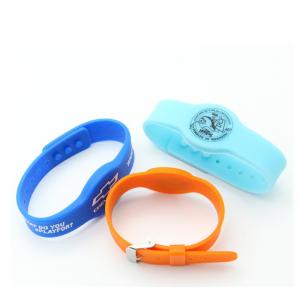 China waterproof Colorful Low frequency 125khz RFID Adjustable Silicone Wristbands for sport event(professional manufacturer) wholesale