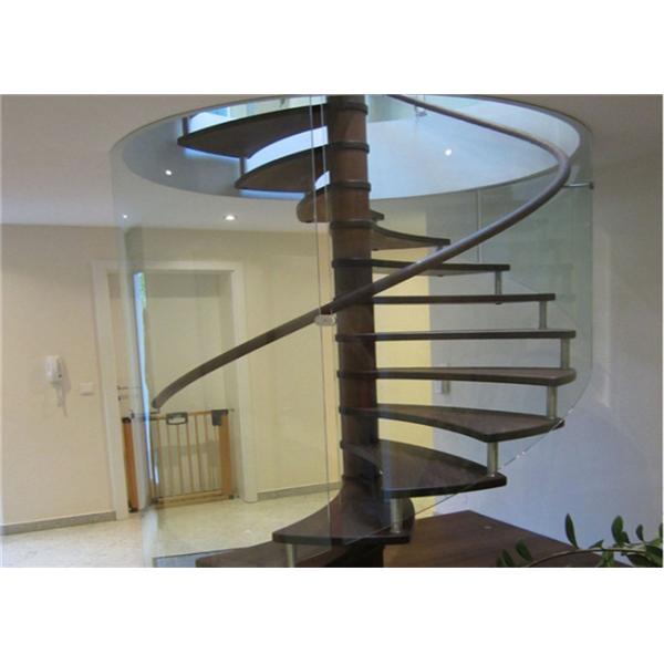 Modern Prefinished Custom Spiral Staircase With Rubber Wood Tread , Ease Of Construction