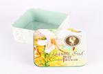 Soap Sud Packaging Rectangular Hinged Tin Containers With Artwork Printing