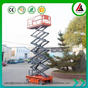 China Electric Mobile Scissor Lift Table Hydraulic Lifter Battery Powered 40 Feet on sale
