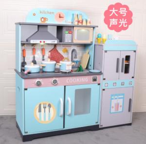 China Environmentally Safe Simulated Kitchen Wooden Toy Set Girl Cooking Utensils wholesale
