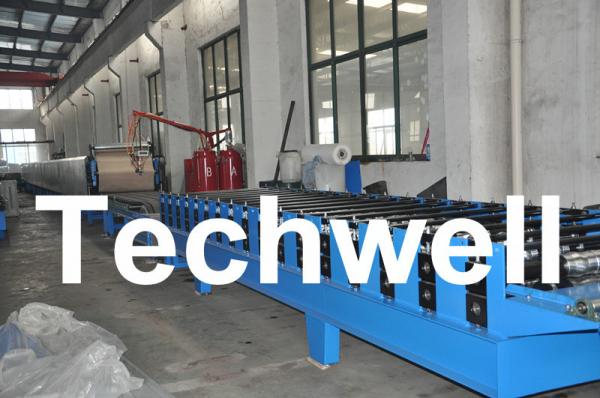 Quality Rubber Belt Continuous PU Sandwich Panel Machine Line / Cold Roll Forming Machine for sale