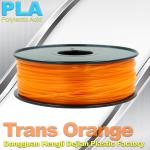 China 1.75mm /  3.0mm Trans Orange PLA 3D Printer Filament Colors 1KG / Roll wholesale