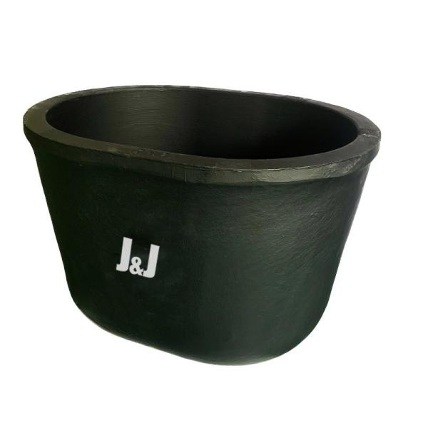 High Volume Capacity Oval Type Crucible Silicon Carbide Graphite Metal Melting Crucible