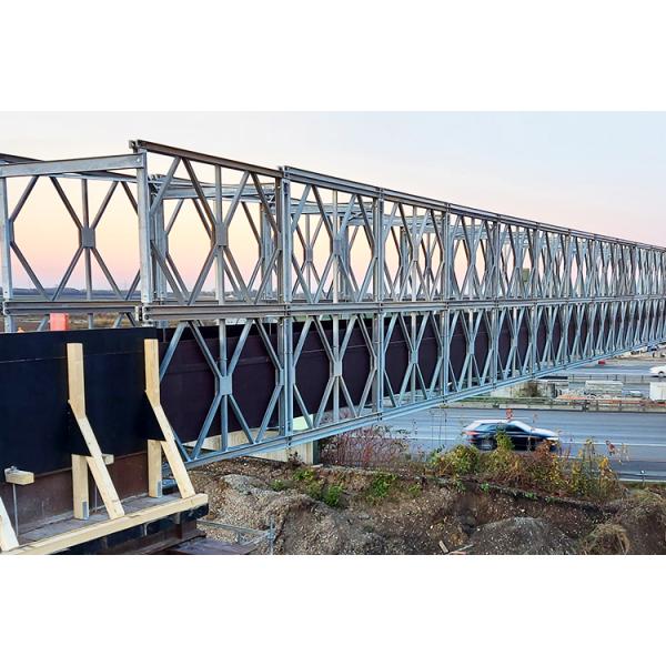 Steel Truss Frame Bridge Modular Prefab Portable HD200 With Total Length Of 15m-60m