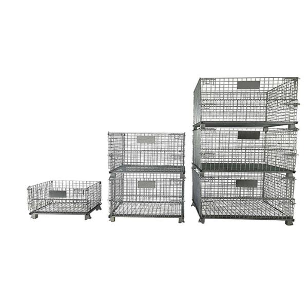 SGS Stainless Steel Mesh Container , Warehouse Wire Mesh Storage Bins