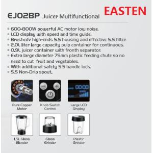 Easten Power Motor 800W Multi-functional Juicer EJ02BP / S.S Filters 2.0 Liters