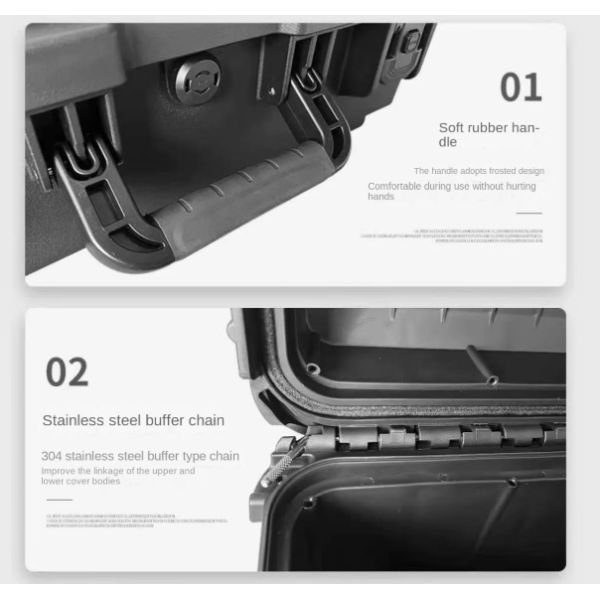 EM5230 560x350x230mm IP67 Waterproof Flight Case with Wheels