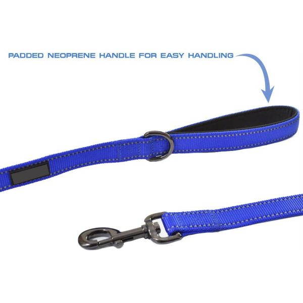 Padded Dog Harness Leash With Extra Handle Eco Friendly Easy Control Wear Resisting