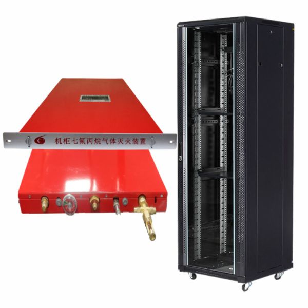 Durability Server Automatic Fire Suppressor Automatic Clean Gas Red Rack Fire System