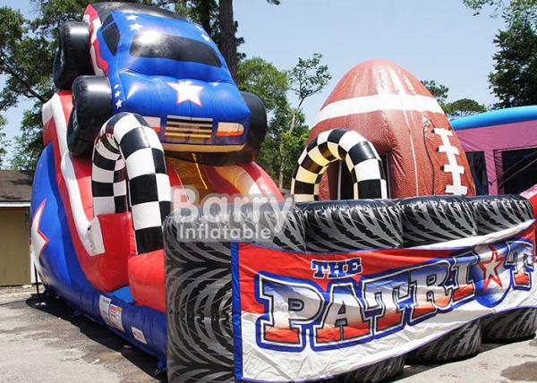 Quality Giant Colorful Children 18ft Patriot Monster Truck Inflatable Slide With CE Certificate for sale