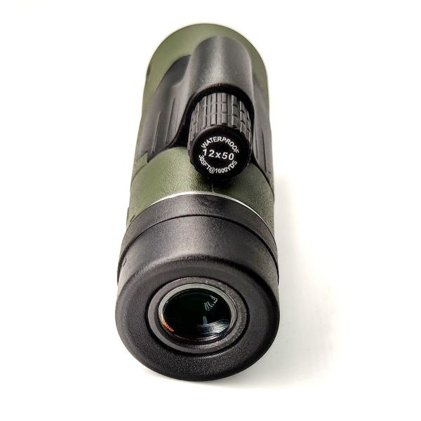HD 12x50 High Power Monocular Telescope With Smartphone For Bird Watching
