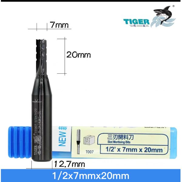 Three Blade 55HRC Tiger Bit Cnc Router Bit Straight Blade Woodworking Milling Cutter