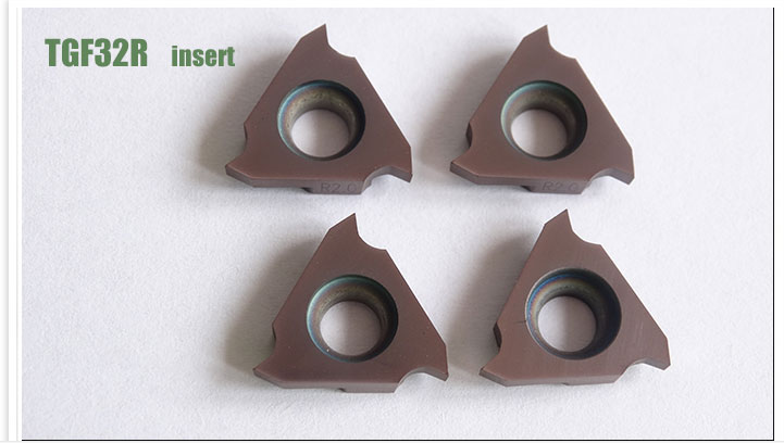 External CNC Lathe Carbide Grooving Inserts For Metal Cutting TGF32R100
