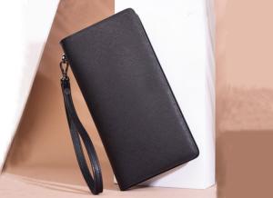 China Purse lady Custom logo leather long handbag 2019 stylish simple zipper multi-functional handbag wallet on sale