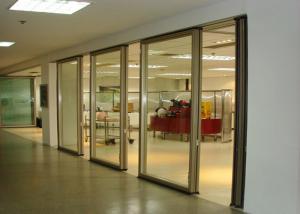 China Office Folding Glass Block Partition Walls 680 / 1230 Width 2000 / 4500 Height on sale