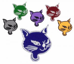 China Custom Made Iron on Embroidery Cat Patch for Garment for Jackets Jeans T-shirts on sale