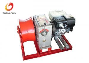China Gasoline Engine Gas Powered Winch , Take Up Machine Cable Pulling Winch on sale