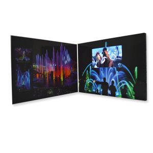 Paper Crafts LCD Video Greeting Card , 350GSM Video In Print Brochure