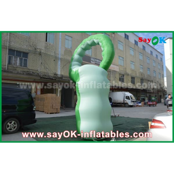 Green Oxford Cloth Inflatable Cartoon Characters / Inflatable Caterpillar