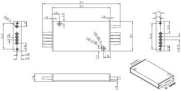 1*8 +UPG Optic CCWDM MUX , 8 Channel CWDM Mux Demux Module