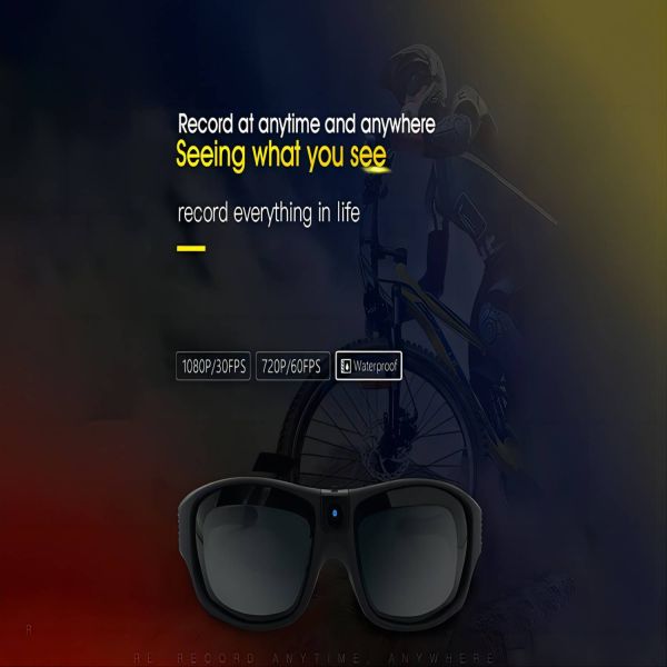 Sports Action Video Camera Sunglasses FHD 1080P Resolution For Biking Scouting