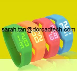 China Gift Silicone LED Watch USB Flash Drive, Fashion Silicone Bracelet USB Pendrive wholesale