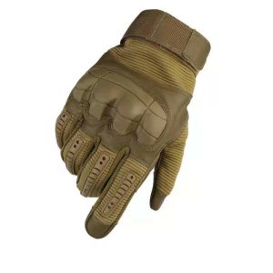 China Synthetic Outdoor Tactical Gear Glove Anti Skid Khaki Nylon Micro Fiber wholesale