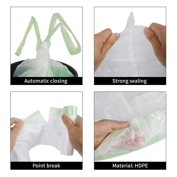 Heavy Duty 80L LDPE Plastic Drawstring Garbage Bag
