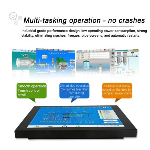 Narrow-Bezel Industrial Embedded Displays 12.1 Inch PCAP Touch Screen X86 Panel PC Single Computer for Machine Control System IPC