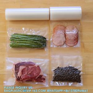 China Transparent PA PE Plastic Storage Bags Vacuum Sealer Food Saver Roll 30m Embossed Vacuum Sealer Bags Packaging wholesale