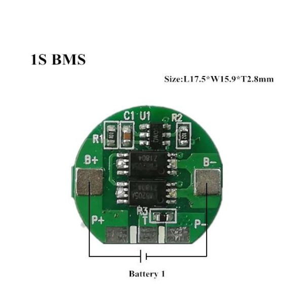 3.7V BMS For 18650 Battery , 1S 5A Lithium Battery Protection Board