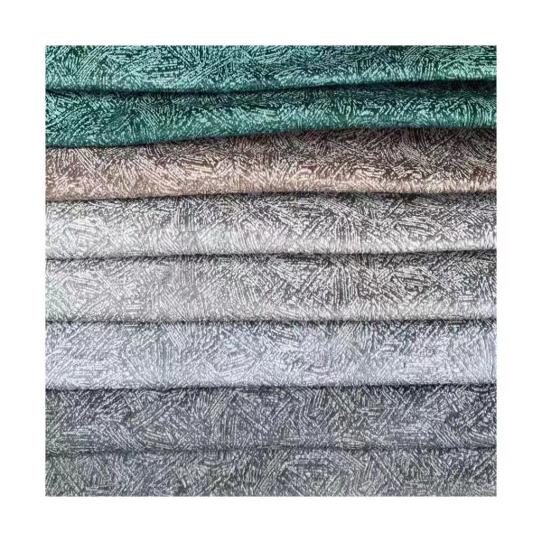 Plain Waterproof Embossed Floral Fabric Embossed Jacquard Fabric Sofa Fabric Factory