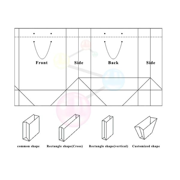 factory Kraft paper bag , die cut handle paper bag