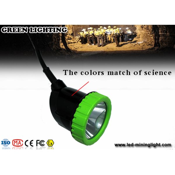 Long wire LED Mining Lamps With 1500mA 3.7V Lithium Battery , Impact Resistant Headlamp