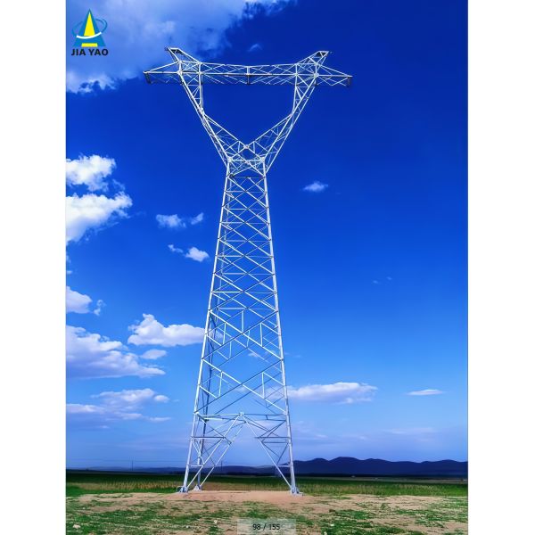 33KV To 110KV Power Transmission Tower Angle Iron Tower 30-180 km/h Wind Speed